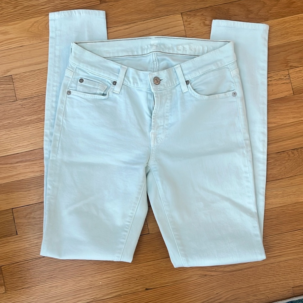 7 for all Mankind - The Skinny Jean in Light Blue Size 28